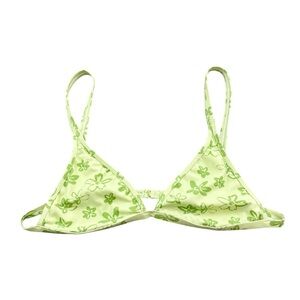 PacSun Swim Floral Triangle Bikini Top